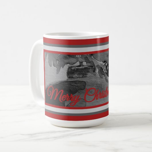 Mug: Crimson Ornament Holiday Koffiemok (Voorkant links)