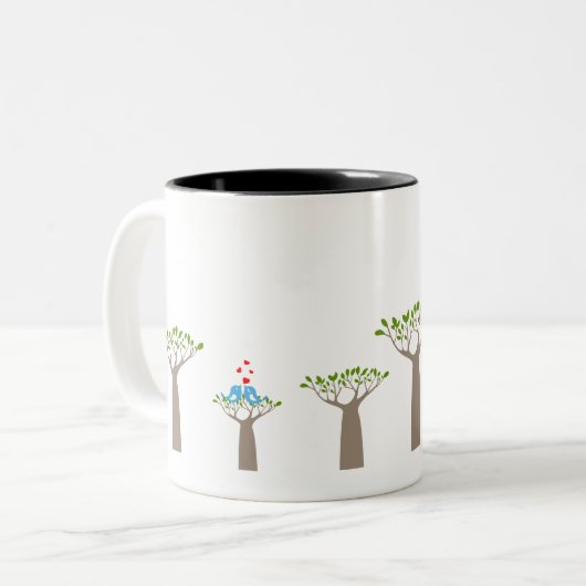 Mug cup (Baobab Trees) Tweekleurige Koffiemok (Voorkant links)