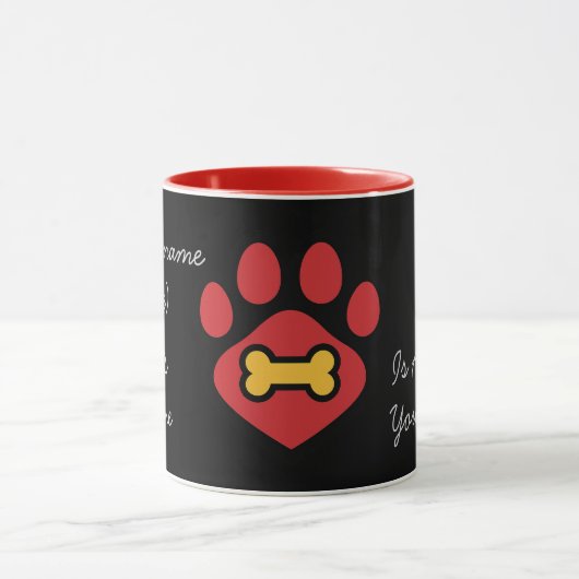 Mug Cute Animal Paw Print Mok (Midden)
