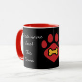 Mug Cute Animal Paw Print Mok (Voorkant links)