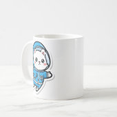 Mug Cute Astronaut Cat Kawaii Koffiemok (Voorkant links)