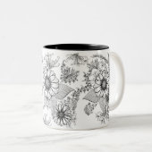 Mug Daisy Floral  Tweekleurige Koffiemok (Voorkant rechts)
