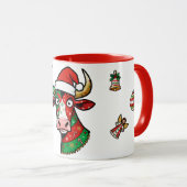 Mug de Noël vache rigolote – Mug festif Mok (Voorkant rechts)