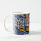 mug deco Lissabon Azulejos tramway Koffiemok (Links)