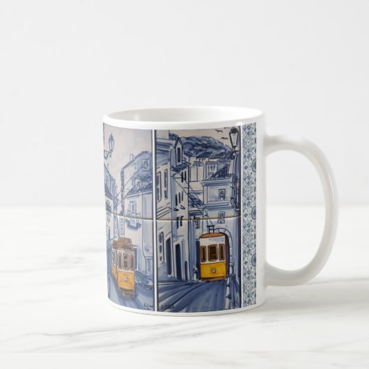 mug deco Lissabon Azulejos tramway Koffiemok (Rechts)