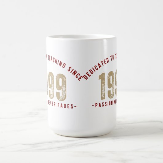 Mug - Dedicated to teaching since 1 | Teacher mug  Koffiemok (Center)