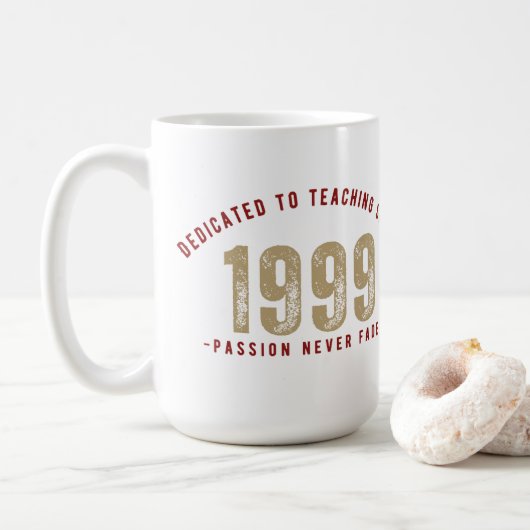Mug - Dedicated to teaching since 1 | Teacher mug  Koffiemok (Met donut)