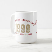 Mug - Dedicated to teaching since 1 | Teacher mug  Koffiemok (Voorkant links)