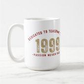 Mug - Dedicated to teaching since 1 | Teacher mug  Koffiemok (Links)