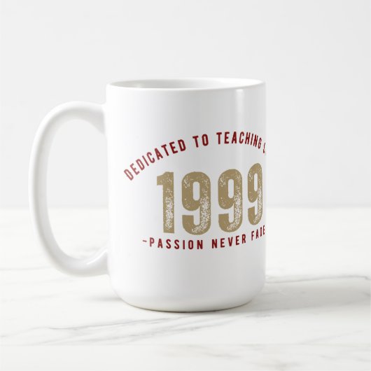 Mug - Dedicated to teaching since 1 | Teacher mug  Koffiemok (Links)