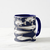 Mug Deep-Sea Fish Art blue Mok (Voorkant rechts)