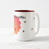 Mug "Dit is het uur van de koffie!" Tweekleurige Koffiemok (Voorkant rechts)