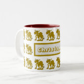 Mug Dromedary Camel Design Tweekleurige Koffiemok (Voorkant links)