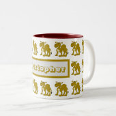 Mug Dromedary Camel Design Tweekleurige Koffiemok (Voorkant rechts)