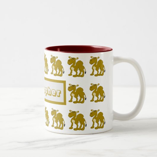 Mug Dromedary Camel Design Tweekleurige Koffiemok (Rechts)