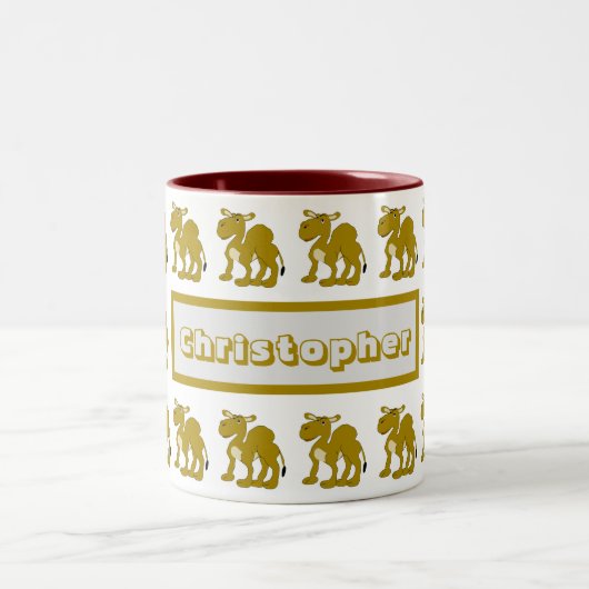 Mug Dromedary Camel Design Tweekleurige Koffiemok (Center)