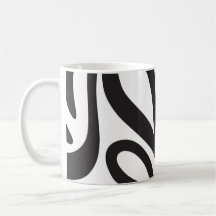 Mug Effect Afrikaans zebra. Natuur en minimalistis