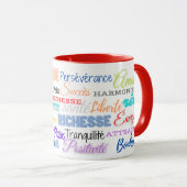 Mug Elegant "Amour - Richesse - Succes" Mok (Voorkant rechts)