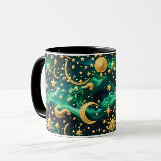 Mug - Emerald Celestial Moon Mok (Voorkant links)