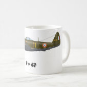 Mug Escadron de Chasse 02.003 Champagne - P47 Koffiemok (Voorkant rechts)