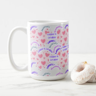 Mug "Everyday is caturday" Pawsitive vibes  Koffiemok