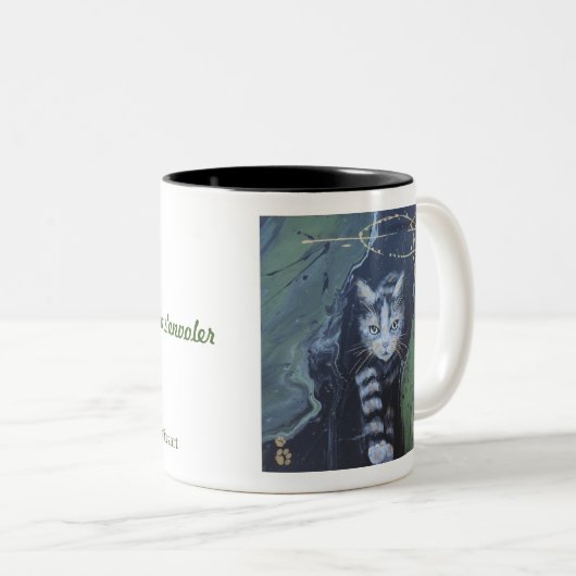 MUG "Feline" Tweekleurige Koffiemok (Voorkant rechts)