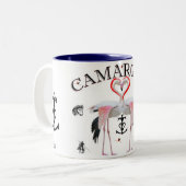 MUG FLAMANT ROSE TWEEKLEURIGE KOFFIEMOK (Voorkant links)