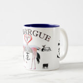 MUG FLAMANT ROSE TWEEKLEURIGE KOFFIEMOK (Voorkant rechts)