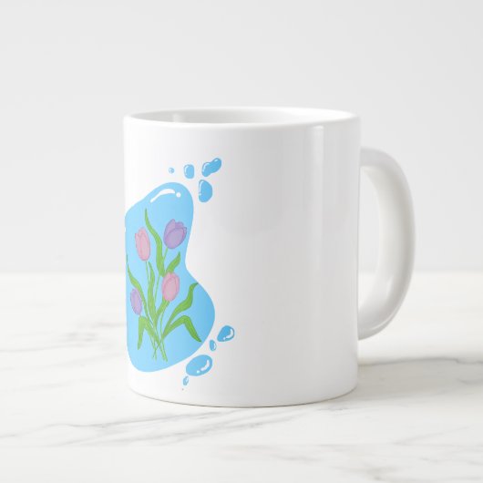 Mug flower design grote koffiekop (Voorkant rechts)