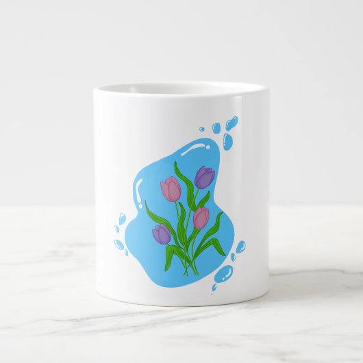 Mug flower design  grote koffiekop (Voorkant)