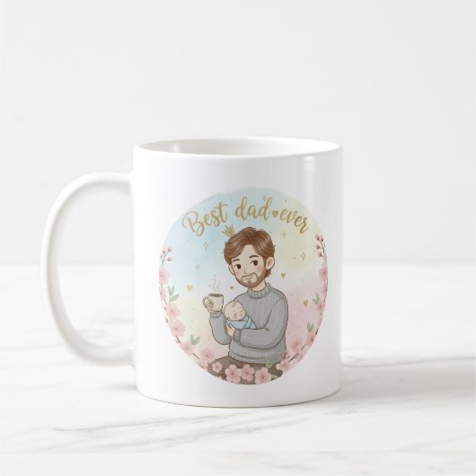 Mug for best dad ever koffiemok (Links)