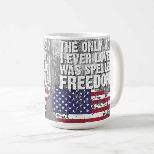 Mug – Freedom Job Koffiemok (Voorkant rechts)