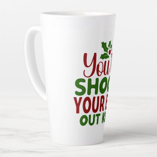 Mug-Funny Christmas Quote Latte Mok (Linkerhoek)
