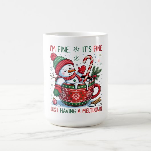 Mug-Funny Snowman Christmas Mug Koffiemok (Center)