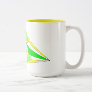 Mug Ga van voren naar geel en groen Tweekleurige Koffiemok