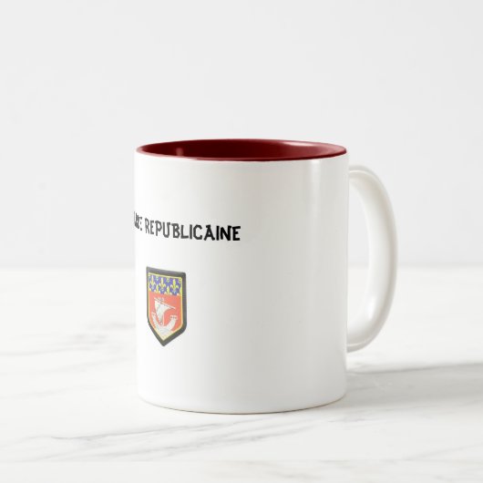 MUG GARDE REPUBLICAINE TWEEKLEURIGE KOFFIEMOK (Voorkant rechts)