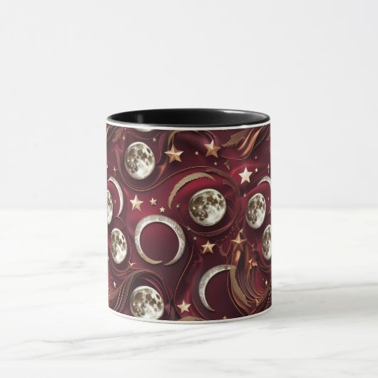 Mug - Garnet Red Celestial Moon Mok (Midden)