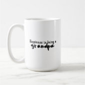 Mug - Happiness Is Being A Grandpa Koffiemok (Links)