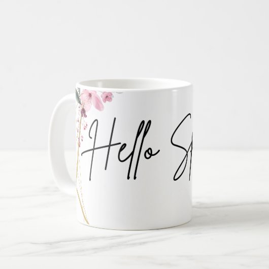 Mug Hello spring Koffiemok (Voorkant links)