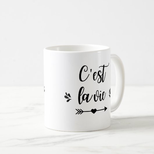 Mug "Het leven is het leven" Koffiemok (Voorkant rechts)
