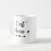 Mug "Het leven is het leven" Koffiemok (Voorkant links)