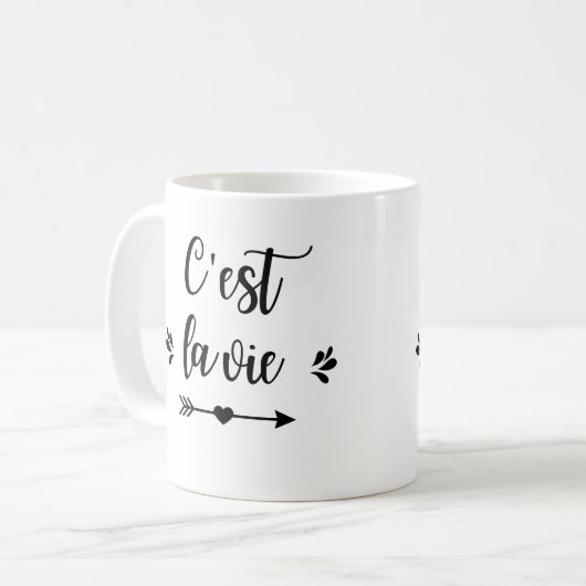 Mug "Het leven is het leven" Koffiemok (Voorkant links)