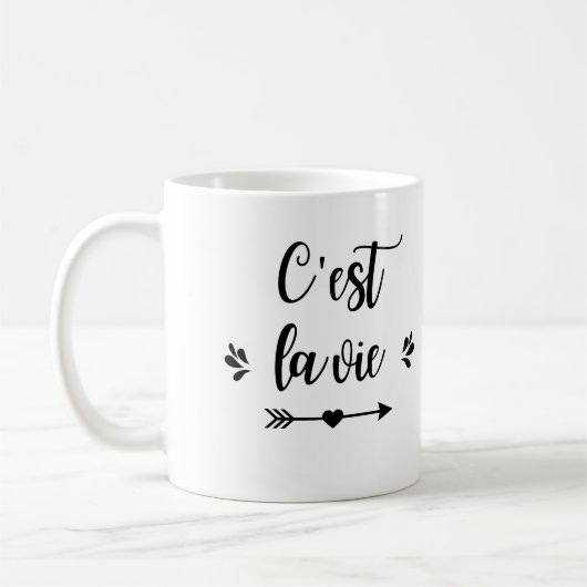 Mug "Het leven is het leven" Koffiemok (Links)