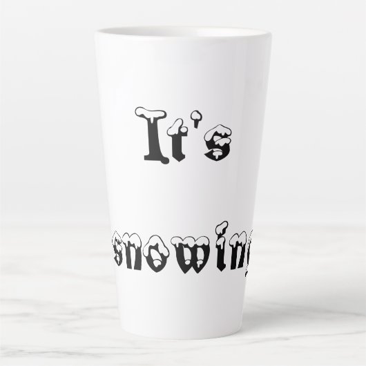 Mug het sneeuwt latte mok (Voorkant)