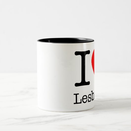 Mug I Love Lesbians Tweekleurige Koffiemok (Center)