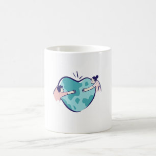 Mug ik hou van jou wereld koffiemok