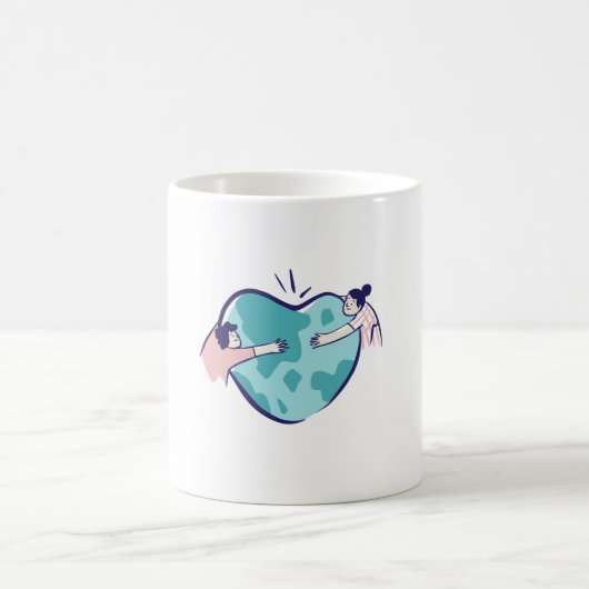 Mug ik hou van jou wereld koffiemok (Center)