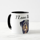 Mug Ik hou van Rotties Ontwerp door Mok (Voorkant links)