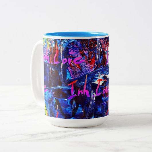 Mug Inh Love 3. Tweekleurige Koffiemok (Voorkant links)