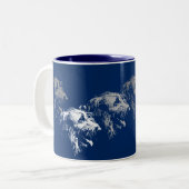Mug Irish Wolfhound Tweekleurige Koffiemok (Voorkant links)